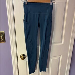 Lululemon Fast and Free High-Rise Tight 28" - Slate Blue - Size 4